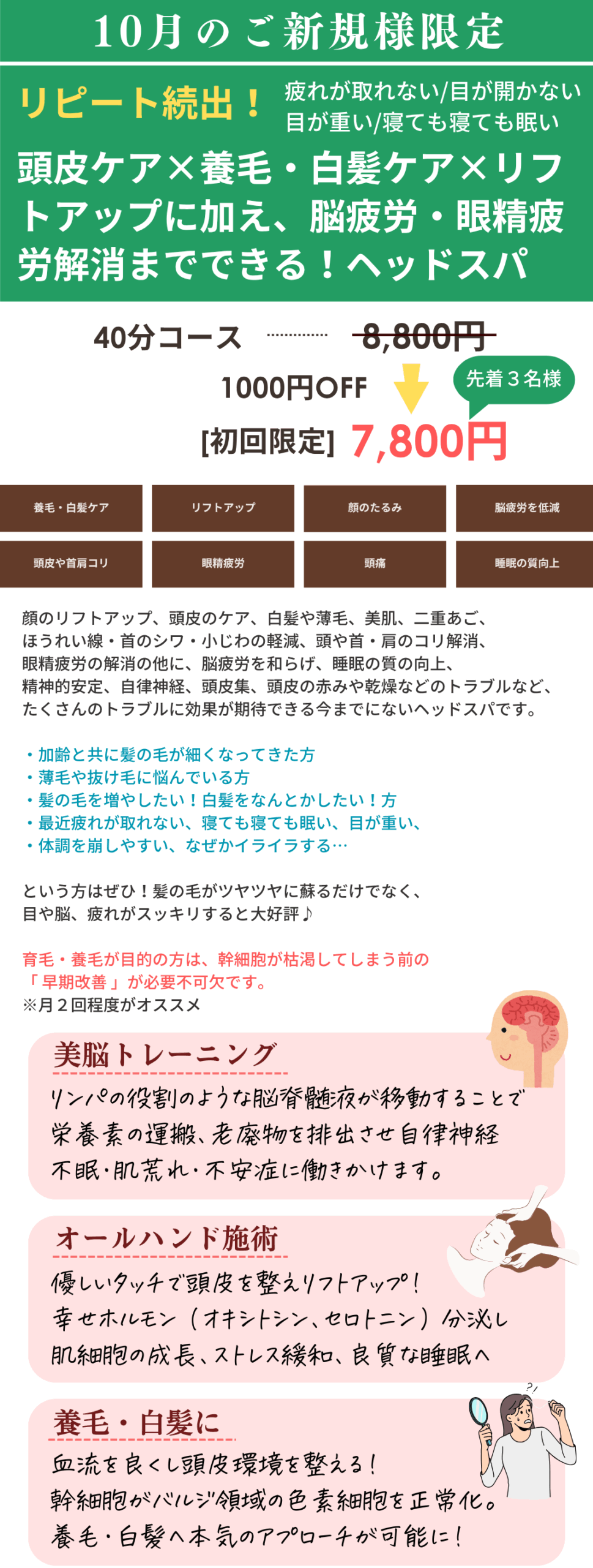 ヘッドスパメニューの画像