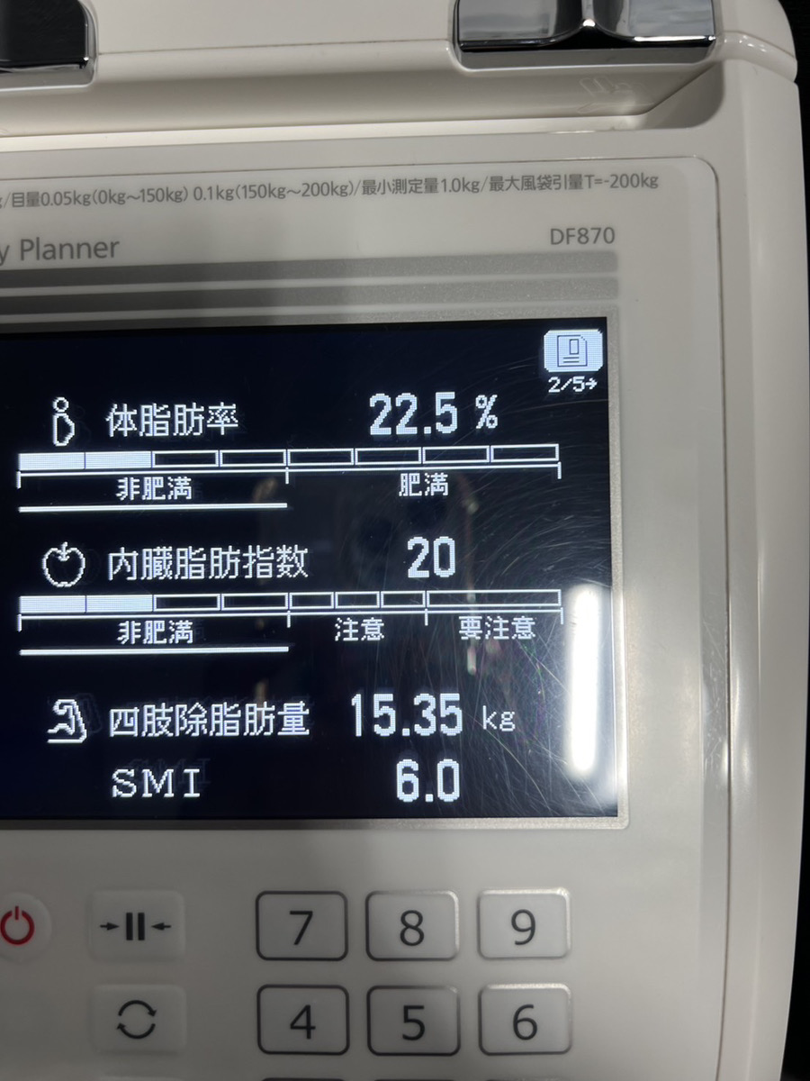 体脂肪が落ちている画像
