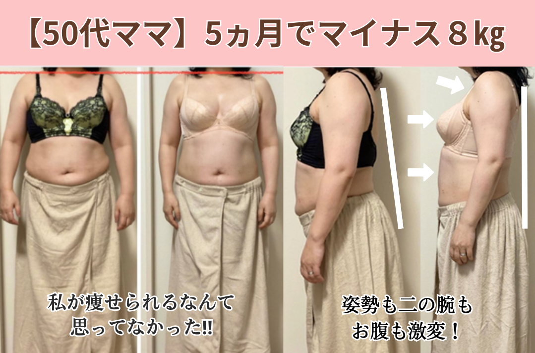 ダイエットのビフォーアフターの写真