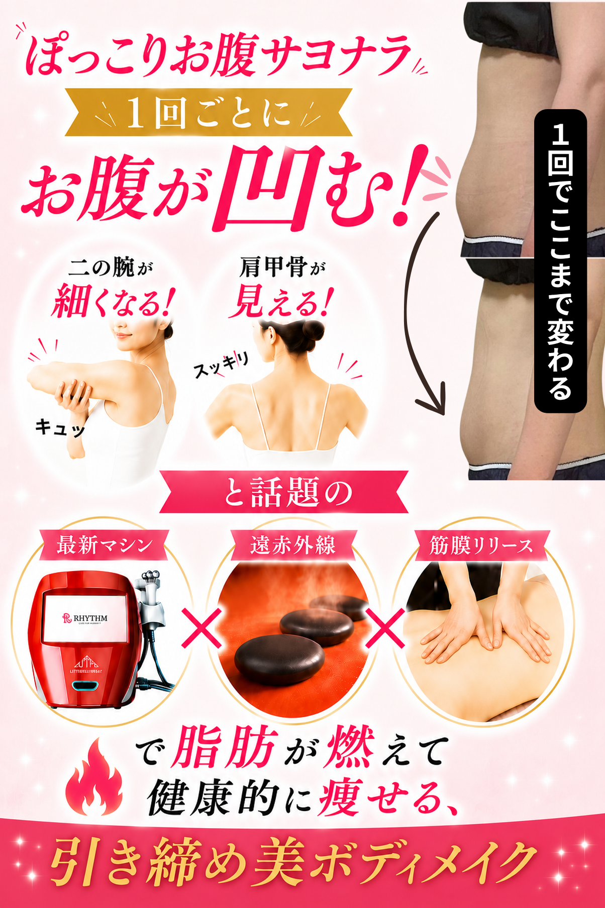 下腹ぽっこり解消ダイエットのキャッチコピー画像